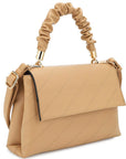 Fashion Smooth Pattern Wrinkle Handle Crossbody Bag