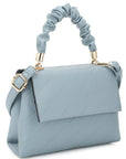 Fashion Smooth Pattern Wrinkle Handle Crossbody Bag