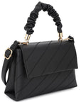 Fashion Smooth Pattern Wrinkle Handle Crossbody Bag