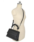 Fashion Smooth Pattern Wrinkle Handle Crossbody Bag