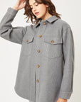 Jq Fleece Oversized Shacket