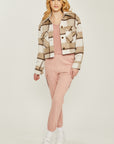 Yarn Dyed Plaid Button Up Jacket