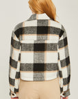 Yarn Dyed Plaid Button Up Jacket
