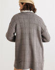 Knit Two Pocket Long Sleeve Open Front Cardigan