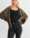 Batwing Sleeve Open Front Cardigan