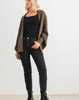 Batwing Sleeve Open Front Cardigan