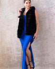 Faux Fur Collared Vest