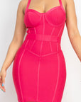 Sweetheart Wide Strap Bandage Dress