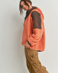 Two-toned Cozy Hooded Sweater