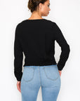 Front Wrap Surplice Neck Top