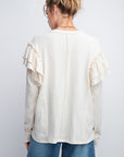 Double Ruffle Sleeves Top