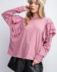 Double Ruffle Sleeves Top