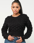 Checker Sweater Top
