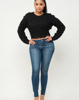 Checker Sweater Top