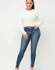 Checker Sweater Top