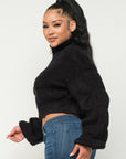 Michelin Sweater Top W/ Front Zipper