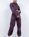 Cropped Shirt & Cargo Pants Set