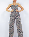 Bustier Top & Wide Pants Set