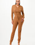 Rib Cargo Hoodie Set