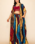 Printed Wide Pants Set
