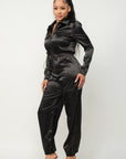 Front Zipper Pockets Top And Pants Jumpsuit
