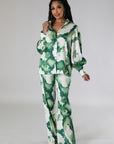 High Waisted Pants Two Piece Set
