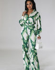 High Waisted Pants Two Piece Set