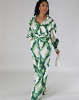 High Waisted Pants Two Piece Set