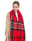 Fashion Check Tassel Oblong Scarf