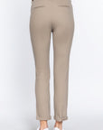 Cotton-span Twill Belted Long Pants