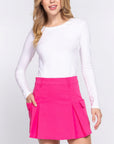 Stretch Cargo Mini Skirt With Underpants