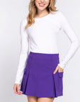 Stretch Cargo Mini Skirt With Underpants