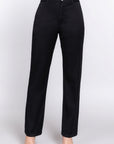 Straight Fit Twill Long Pants