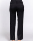 Straight Fit Twill Long Pants