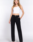 Straight Fit Twill Long Pants