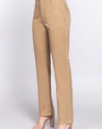 Straight Fit Twill Long Pants