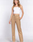 Straight Fit Twill Long Pants