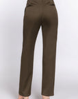 Straight Fit Twill Long Pants