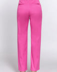 Straight Fit Twill Long Pants