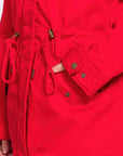 Fleece Lined Fur Hoodie Utility Jacket