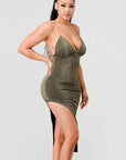 Metallic Glitter Sweetheart Dress