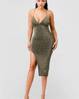 Metallic Glitter Sweetheart Dress