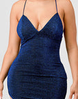 Metallic Glitter Sweetheart Dress