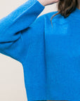 Wool Blend Cropped Sweater Top