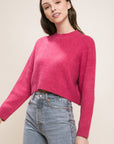 Wool Blend Cropped Sweater Top