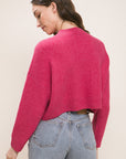 Wool Blend Cropped Sweater Top