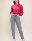 Wool Blend Cropped Sweater Top