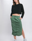 Wool Blend Cropped Sweater Top