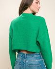 Wool Blend Cropped Sweater Top
