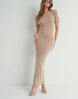 Short-sleeve Maxi Dress